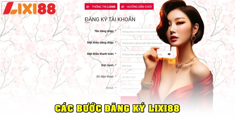 Các bước đăng ký Lixi88 cực đơn giản cho tân thủ