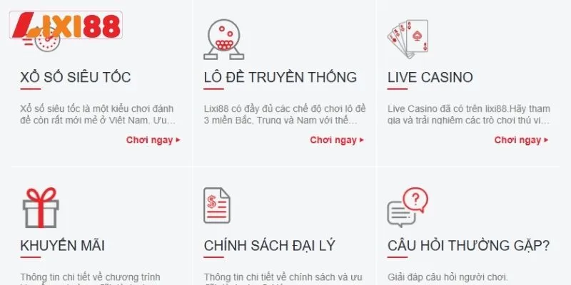 Sắp xếp các hạng mục quan trọng bài bản, khoa học, dễ dàng tương tác